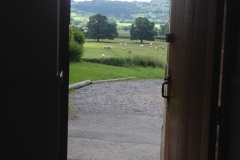 Looking out of the main door