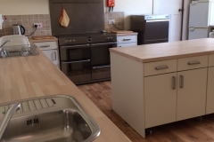 Kitchen with new floor and recently installed fittings